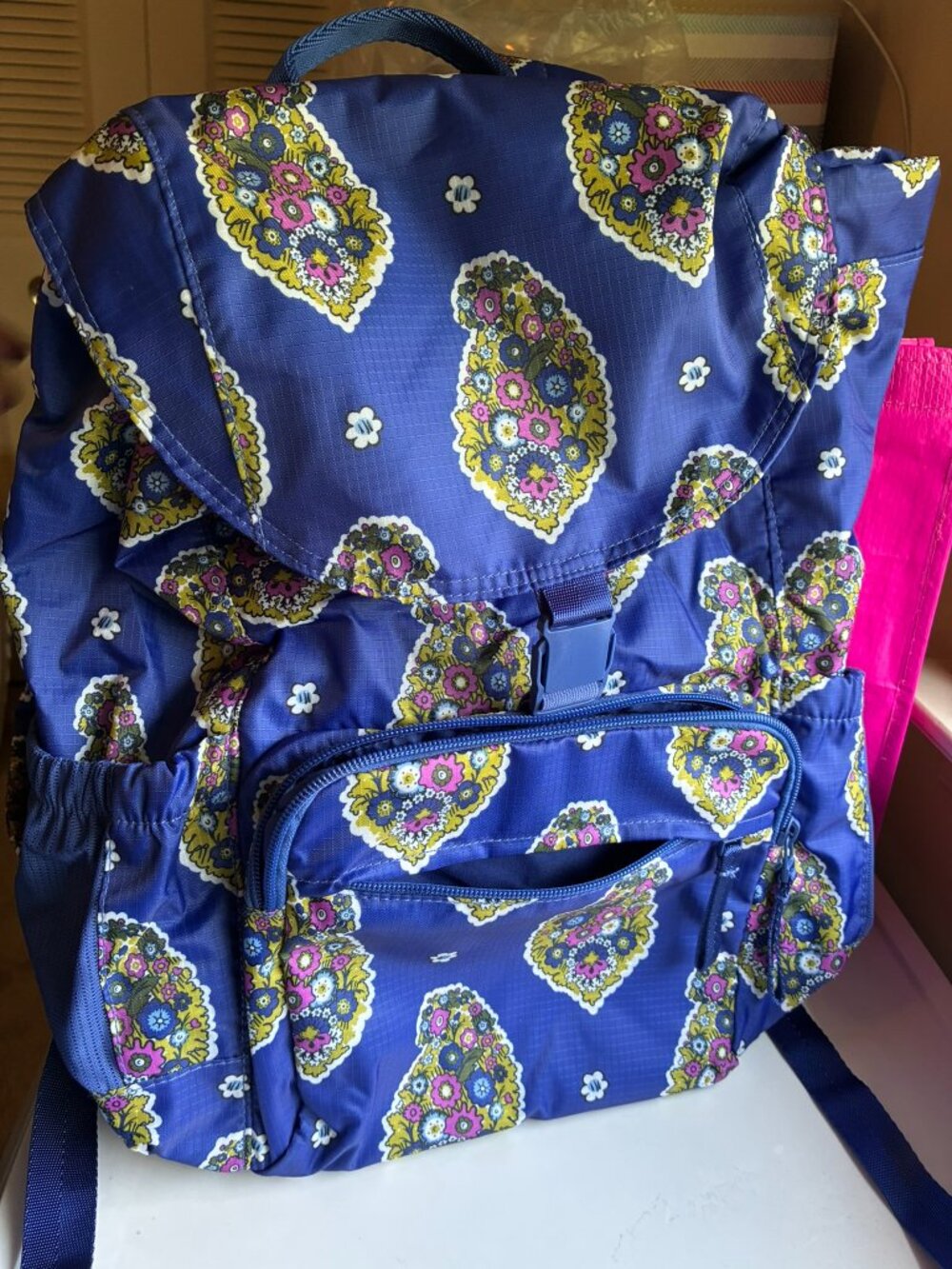 Vera Bradley Berkhill Backpack in ripstop Kew Gardens Blue water repellant